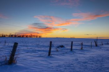 Evolving sunset colors west of Sioux Falls.