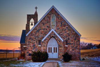 Our Savior's is also called the 'stone church,' or 'rock church,' and was constructed of rock from the James River in 1935.