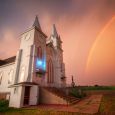 Faith United Lutheran Church and a rainbow.