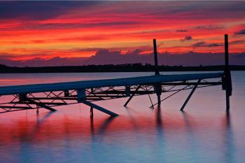 A long exposure at Island Lake on the border of Minnehaha and McCook counties.