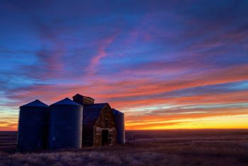 Predawn clouds at Fort Pierre National Grasslands.