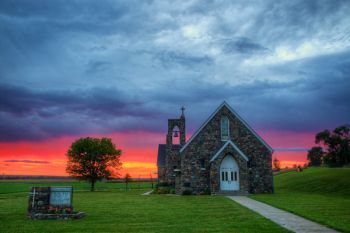 Our Savior’s Lutheran after a summer storm.