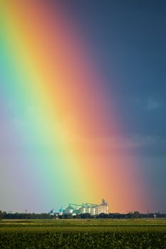 A brilliant rainbow just south of Parkston.