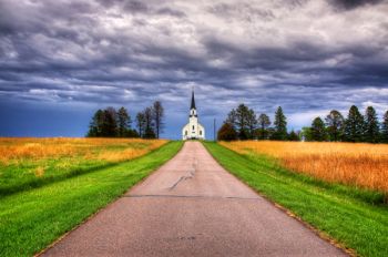 Between rain storms at Belleview Lutheran in Miner County.