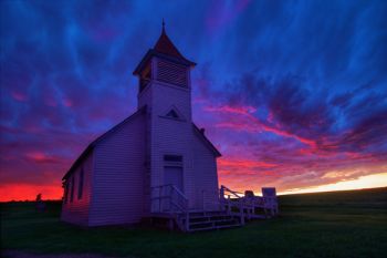 Buffalo Lake Church after the storm.