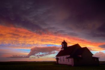 After the Grant County storm at Lebanon Lutheran in western Grant County.