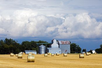 Rain clouds beyond Waverly.