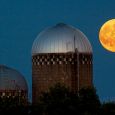 July’s super moon with two farm silos southeast of Garretson.