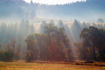 Early morning fog in eastern Custer County.