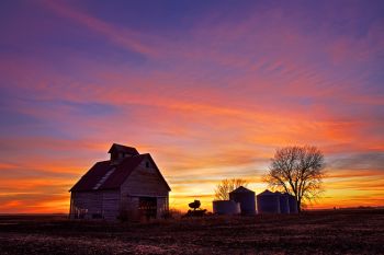 A glorious sunset in rural Clay County.