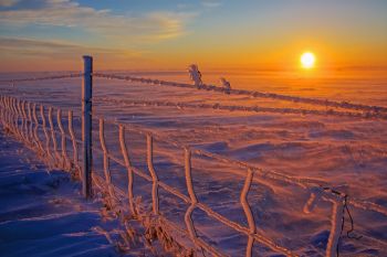 Sunset at the end of the blizzard on Dec. 26.