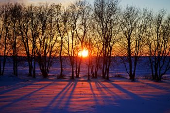 Sunset at 7 below in northern Minnehaha County.