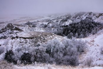 Moreau River breaks in Ziebach County on Christmas Day.