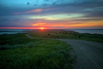 Sunset point at Little Bend Recreation Area.