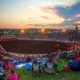 The natural rodeo bowl of Crystal Springs Rodeo near Clear Lake, South Dakota. Click to enlarge pictures.