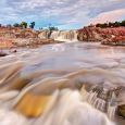 Early morning at the lower falls of the Big Sioux in Sioux Falls. Click to enlarge photos.