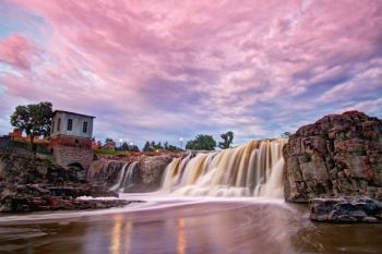 The falls at dawn.