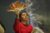 Cleansing smoke at the Lakota Voice Project opening.