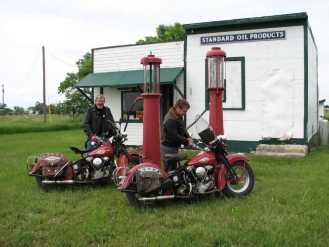  Filling up  at the Crandall Pumps. Photo by Dave Swain.