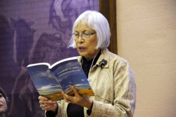 Virginia Driving Hawk Sneve at the 2011 South Dakota Festival of Books in Deadwood. Photo by Bernie Hunhoff.