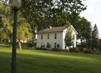 Influential men decided to make South Dakota a state during an 1879 Thanksgiving Day dinner in Yankton. Photo of Yankton's territorial capitol replica by Andrea Maibaum.