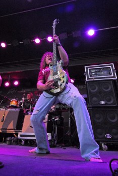 Each musician has their own personality. Duane Propes of Little Texas is almost always barefoot on stage as he was here at the <a href='http://www.blackhillsroundup.com/' target='_blank'>Black Hills Roundup</a> in Belle Fourche.