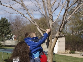 An Easter bunny lends a helping hand.