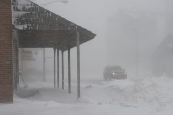 Driving in South Dakota's winter weather is not for the faint of heart. Photo by Bernie Hunhoff.