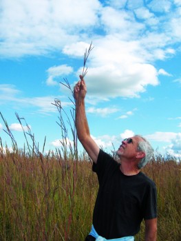 Jerry on his Clay County farm. Photo by Norma Wilson.