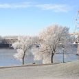 Riverside Park stretches 32 acres along the north bank of the Missouri River.