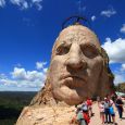 The carving, started in 1948 by Korczak Ziolkowski, honors Lakota leader Crazy Horse.