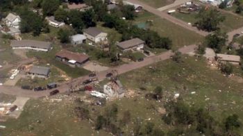 A tornado devastated Wessington Springs on June 18, 2014. KELOLAND News photo.