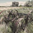 Abandoned farm equipment on Eden Road near Newell