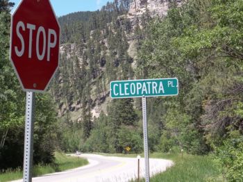 Turn off the Spearfish Canyon highway at Cleopatra Place. Click to enlarge photos.