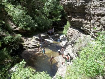 Devil's Bathtub from above.