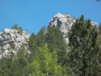 The trail appears to lead straight up, but the climb isn't as bad as it looks — and the views are fantastic.