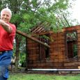 Leif Arne Holen of Norway helped disassemble and pack the Leet school for the overseas trip to Norway in 2007.