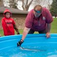 Wayne Stastny of the US Fish and Wildlife Service brought a tankful of fish from the river.