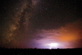 Halverson was a storm chaser in the 1990s, and still captures storms rolling across the prairie.