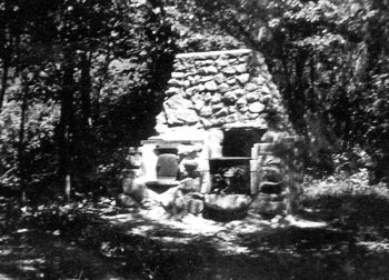 Alfred Miotke, Sr., and Tony Miotke built a fireplace for Harvey Jewett in 1931.