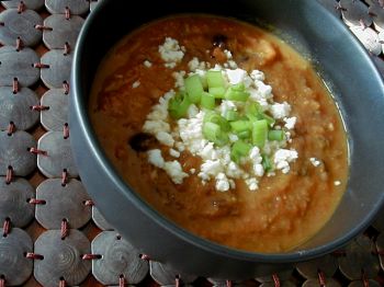 Pumpkin and Black Bean Soup is a perfect fall comfort food.