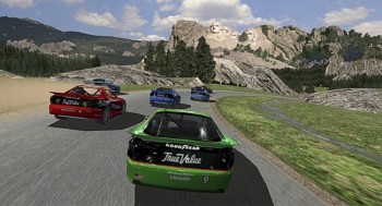 “Rushmore Scenic Byway” is a fictional blending of South Dakota’s Needles Highway and Iron Mountain Road into a video game race track.
