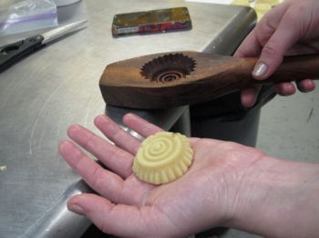 Ma'amoul is a molded cookie stuffed with dates or walnuts that is popular in the Middle East. Photo by Sanaa Abourezk.