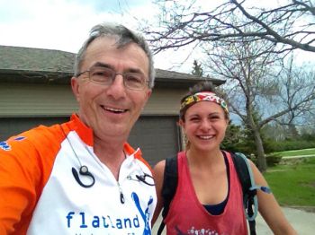 Biking is a family affair for the author and his daughter, Erin.