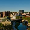 The city of Sioux Falls is home to 165,000 people, while its metro area includes nearly 245,000, making it South Dakota s metropolis.