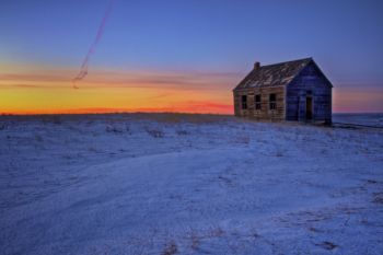 Another abandoned schoolhouse in rural Corson County near the ghost town of Lightcap/Huseboe.