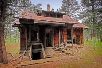 Portions of the ghost town of Spokane, South Dakota still stand. Photo by <a href='http://www.dakotagraph.com' target='_blank'>Chad Coppess</a> of SD Tourism.