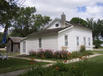 The surveyor's house was a sturdy and comfortable haven from the cold of a fierce Dakota winter for the Ingalls family in 1879. Photo by Colin Faulkingham.