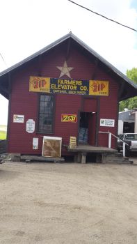 The Farmer’s Elevator Company building in Carthage.