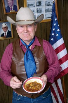 Pineapple is the key ingredient in Jim Major's chili, though the sweetness has never put him over the top at Wessington's annual chili cook-off.